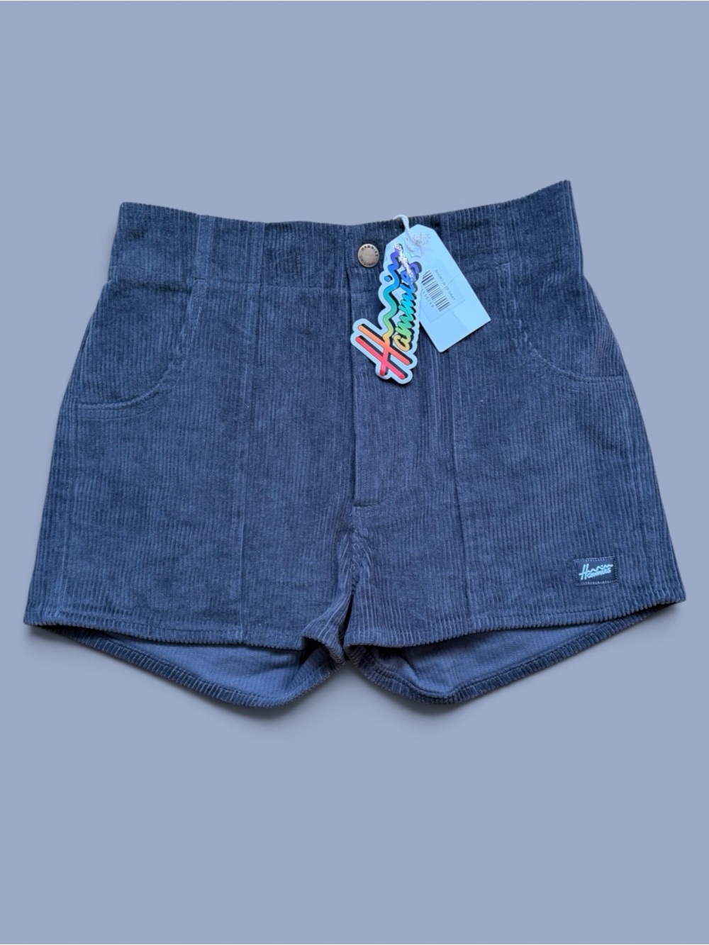 NWT Hammie’s Retro Style 70’s Corduroy Shorts in Navy Blue, Size 28